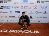 Daniel Vallejo, tenista paraguayo campeón del Challenger de Guayaquil.