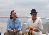 Lourdes Tibán y Marcela Aguiñaga compartieron agenda de trabajo el pasado 20 de noviembre.