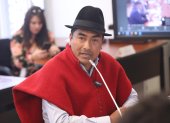 El dirigente indígena, Leonidas Iza, fue presidente de la Conaie