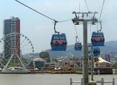 La Aerovía conecta mediante transporte suspendido a Guayaquil con Durán.