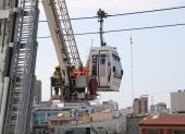 Rescate de bomberos a ocupantes de la Aerovía