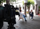 Daniel Noboa participó de una conversación con el comunicador Jorge Yunda.