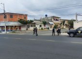 La Policía acordonó el área del intento de atentado.