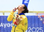 La abanderada del Team Ecuador, Gaby Vargas, sumó el oro # 40.
