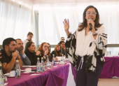 La nueva presidenta de ADN, Cynthia Gellibert, se reunió con los directores provinciales de la organización política.