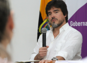 José de la Gasca, exministro de Gobierno, durante su intervención el 14 de julio de 2025.