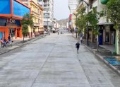 Guayaquil. La calle, una de las más transitadas del centro, fue intervenida.