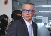 Fotografía de archivo del 17 de agosto de 2025 del exvicepresidente Jorge Glas llegando a la Corte Nacional de Justicia (CNJ) en Quito (Ecuador).