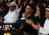 Cristiano Ronaldo durante la entrega de los premios Globe Soccer 2025.