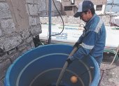 Problema. La solución que aplica la Epmaps ante los cortes es la entrega de agua en tanqueros. El lunes y ayer no hubo servicio en algunos sectores de Calderón.