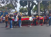 Venezolanos se juntaron en la gobernación de Guayas en Guayaquil.