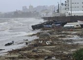 FOTODELDÍA - ALGECIRAS (CÁDIZ), 04/01/2026.- Aspecto que presentaba la playa del Rinconcillo en Algeciras (Cádiz) después de las fuertes lluvias que esta dejando la borrasca Francis hoy domingo a su paso por el Campo de Gibraltar. EFE/A.Carrasco Ragel.