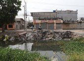 Ecosistema. En los canales naturales de Durán hay basura sobre el agua y en las orillas.