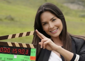 Carmen Villalobos promociona la grabación de una nueva entrega de la serie "Sin senos sí hay paraíso".