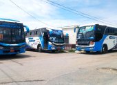 Panorama. La estación de buses de la cooperativa lució vacía ayer, una situación que dejó a la ciudadanía sumida en la incertidumbre.