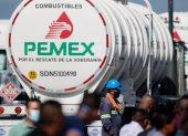 Un tanque que pertenece a la empresa Pemex.