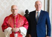 Alberto de Mónaco con el papa León XIII