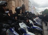 La 30 motocicletas fueron donas por la Prefctura del Azuay en el marco de la crisis carcelaria de 2024.