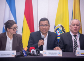 En diciembre 2025, César Córdova, defensor del Pueblo de Ecuador, estuvo en Bolivia, hablando sobre conflictividad social.