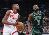 Kevin Durant fue figura ante los Celtics en la victoria de los Rockets de Houston.