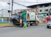 Recolección de basura en Babahoyo.