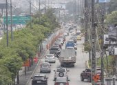 Los trabajos municipales ha aumentado el tráfico en Los Ceibos.