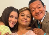 David Reinoso junto a Elba González y Miriam Murillo.