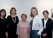 Cecilia Matamoros, Grecia Cando, Myrna Jurado de Cobo, Carlota Flores y Laura Villanueva.