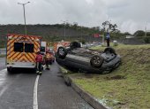 Este lunes 2 de febrero se registró un siniestro de tránsito en el Km. 5 de la vía a Collas.
