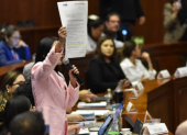 Viviana Veloz increpó a Mario Godoy durante el juicio político.