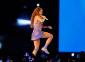 Shakira durante su presentación en El Salvador, el sábado 7 de febrero 2026.