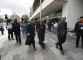 Amanda Villavicencio asistió a la audiencia de vinculación y formulación de cargos en el caso Magnicidio FV, que se realizó en Quito.
