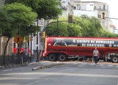 Hay calles cerradas en zonas cercanas al edificio Multicomercio, en el centro de Guayaquil.