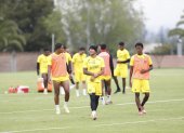 Barcelona, comandado por Joao Rojas (c), presentará este viernes 13 de febrero su plantilla 2026 en Quito.