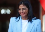 La mandataria encargada de Venezuela, Delcy Rodríguez, en Caracas (Venezuela).
