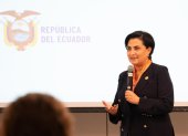 La canciller Gabriela Sommerfeld ha ocupado el cargo desde el primer periodo de Daniel Noboa.