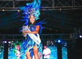 Ganadora.  Antonella Chila fue coronada Reina del Carnaval 2026 en el cantón Salinas.