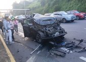 Accidente de tránsito en la Autopista General Rumiñahui provocó fuerte congestión en sentido valle–Quito la mañana de este lunes.