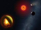 Ilustración del exoplaneta L 98-59 d a 35 años luz de la Tierra.