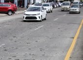 Los trabajos en la avenida Rodolfo Baquerizo Nazur incluyen el reemplazo del hormigón, que presenta algunos baches.
