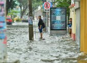 En el sur de la ciudad este fue el panorama: agua estancada por horas.