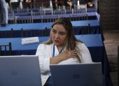 La asambleísta de la Revolución Ciudadana Mabel Méndez participó en la sesión de este 18 de marzo de 2026.