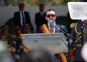 El presidente Daniel Noboa lideró este 27 de febrero la ceremonia por los 197 años del Ejército en Quito.