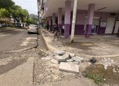 Así están los trabajos en la avenida General Barona, en Babahoyo.