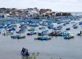 El puerto de Santa Rosa, parroquia de Salinas, registra una importante actividad pesquera.