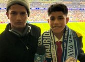 Pol Deportes, Cliver Huamán Sánchez y su hermano Kenny en el Bernabéu.
