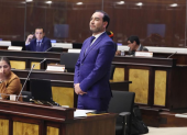 Juan Andrés González, coordinador de bloque de la Revolución Ciudadana, afirma que enfrenta la persecución.