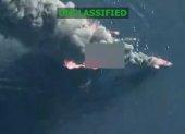 Es una captura de pantalla de los videos difundidos de los ataques por el Comando Sur de los Estados Unidos.