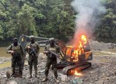 El Ejército realiza constantes operaciones en la zona contra la minería ilegal.