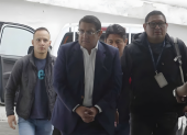 Santiago Díaz, en una comparecencia previa, mientras el Tribunal anuncia la suspensión de su audiencia y fija nueva fecha para abril.